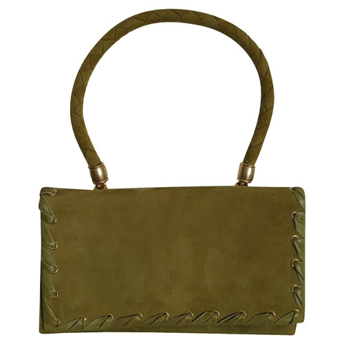 WALTER STEIGER Damen Handtasche aus Wildleder in Grün