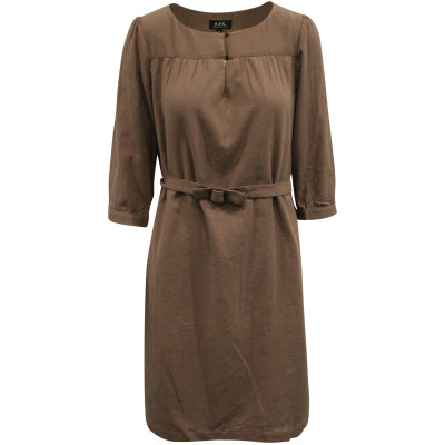 A.P.C. Dress Cotton in Brown
