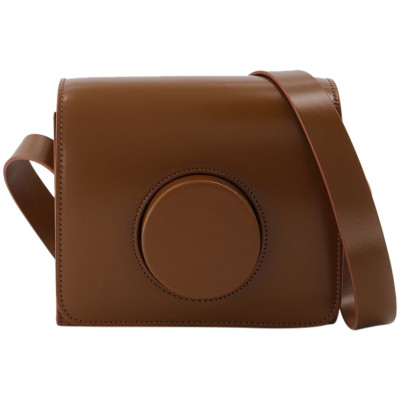 Lemaire Camera Bag in Pelle in Marrone