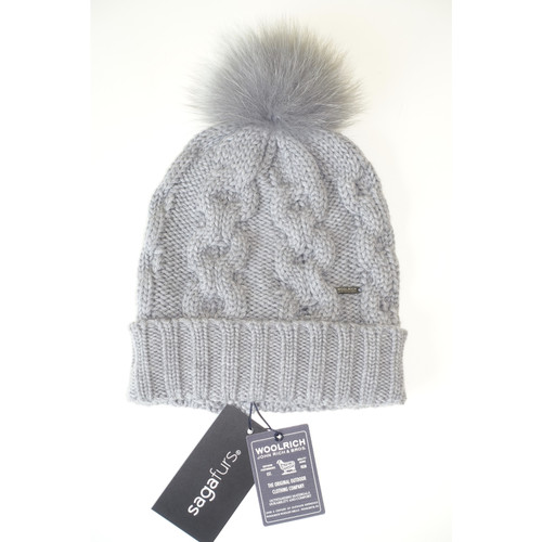 WOOLRICH Damen Hut/Mütze aus Wolle in Grau | Second Hand