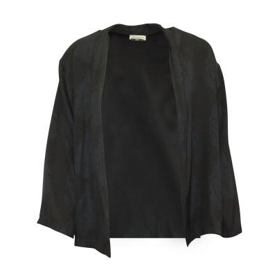 Dries Van Noten Jacket/Coat Silk in Black
