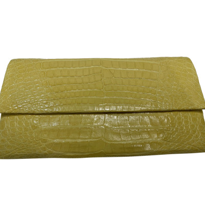 Nancy Gonzalez Clutch Bag Leather in Yellow