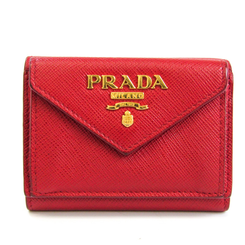 Dames Tassen voor voor Heuptassen voor Prada Leer Portemonnee Met Sleutelhanger in het Rood 