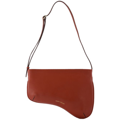 Manu Atelier Curve Bag in Pelle in Rosso