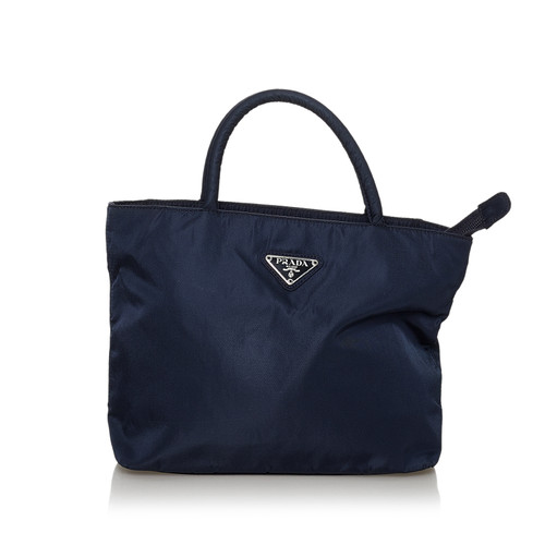 PRADA Women's Handtasche aus Baumwolle in Blau | Second Hand
