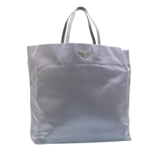 PRADA Women's Tote bag Platinum in Blue | Second Hand