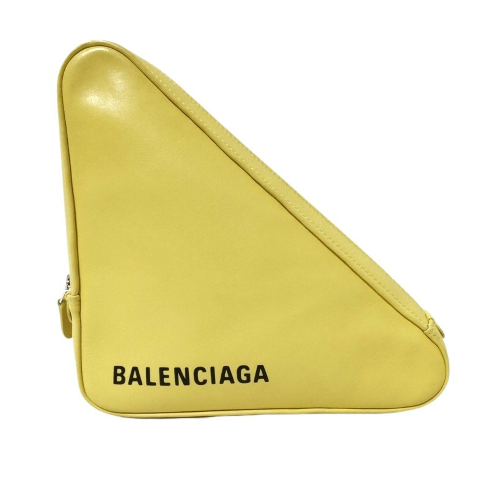 BALENCIAGA Women's Triangle Duffle Bag Leather in Yellow