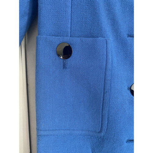 YVES SAINT LAURENT Women's Jacke/Mantel aus Wolle in Blau