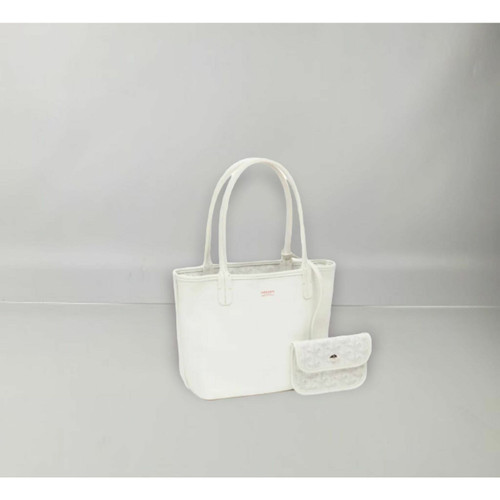 GOYARD Women's Anjou Reversible Bag Canvas in White