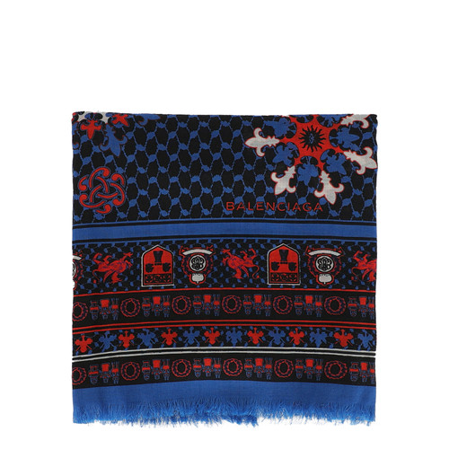 BALENCIAGA Women's Schal/Tuch aus Wolle in Blau