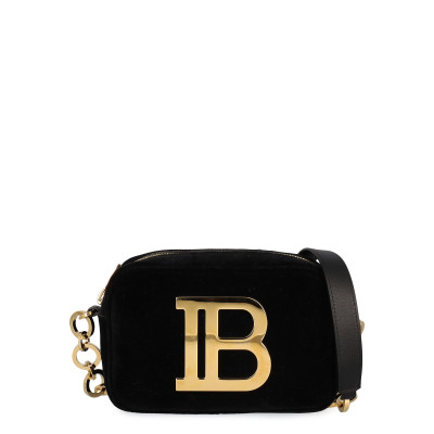 Balmain B Camera Velvet Bag in Black