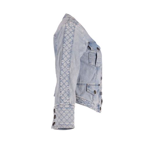Balmain Jacke/Mantel aus Baumwolle in Blau