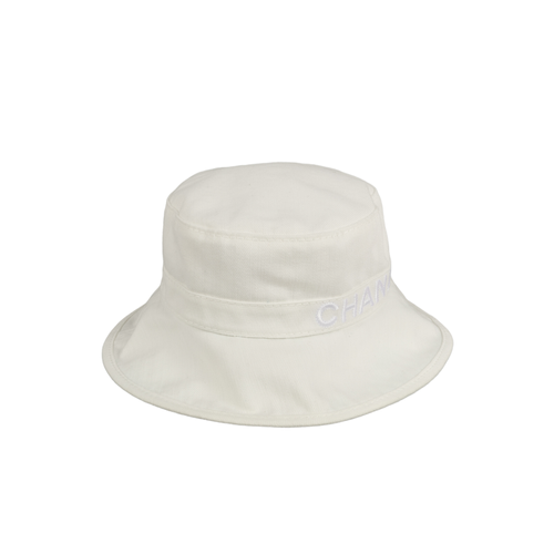 white chanel bucket hat