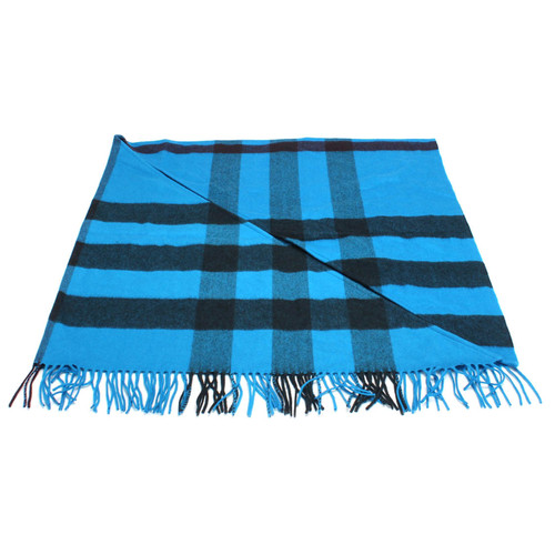 BURBERRY Damen Schal/Tuch aus Wolle in Blau | Second Hand