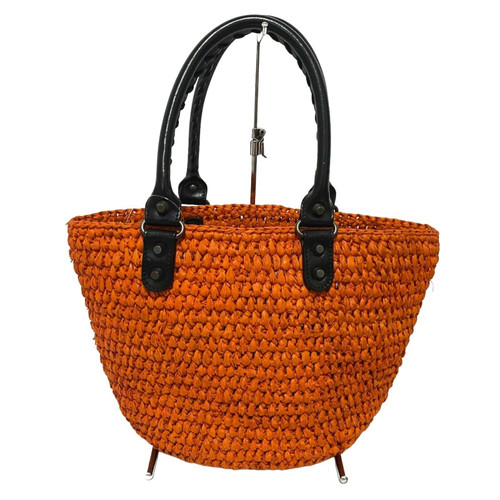 Balenciaga Panier Bag aus Leder in Orange