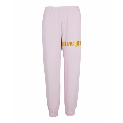 Alexander McQueen Paire de Pantalon en Coton en Rose/pink