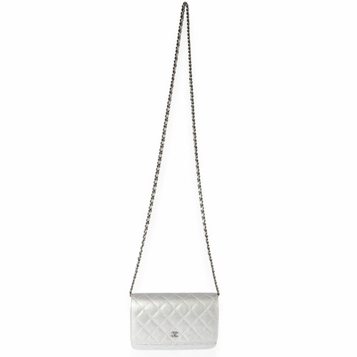 Chanel Wallet on Chain aus Leder in Grau
