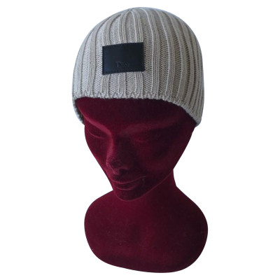 Christian Dior Hut/Mütze aus Wolle in Beige