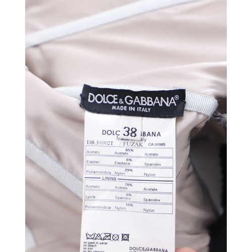 Dolce & Gabbana Kleid aus Leder in Silbern