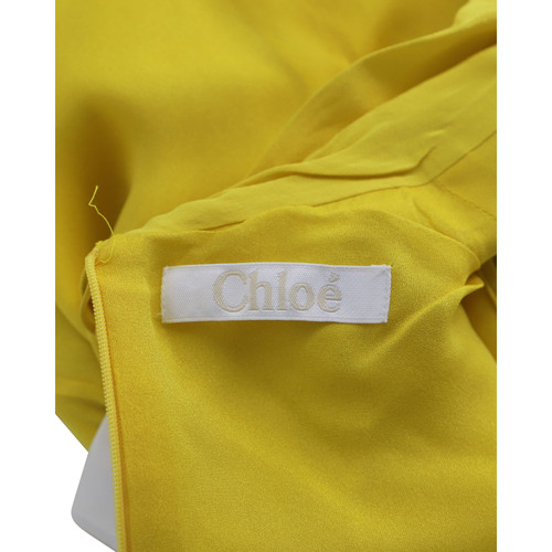Chloé Kleid aus Seide in Gelb