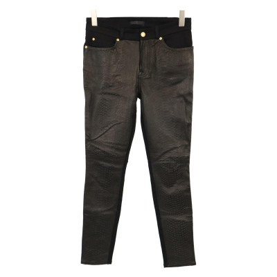7 For All Mankind Jeans Leather in Black