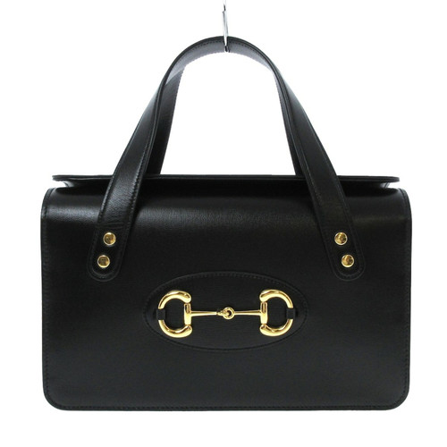 GUCCI Dames Horsebit Top Handle Bag in Zwart