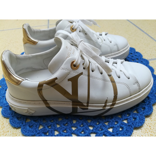 Sneakers Louis Vuitton Branco e Prata, Tênis Feminino Louis Vuitton Usado  85465644