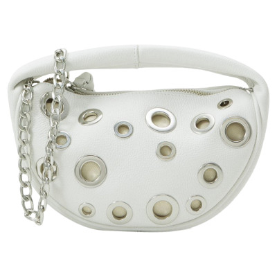 By Far Clutch Bag Leather in White