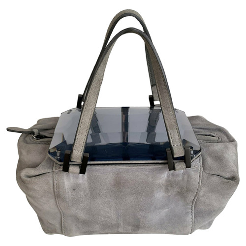 FENDI Damen Handtasche aus Wildleder in Grau | Second Hand