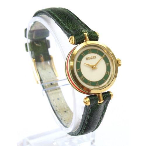 GUCCI Damen Armbanduhr aus Stahl in Grün | Second Hand