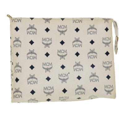 Mcm Clutch Canvas in Wit
