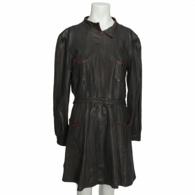 Jean Paul Gaultier Kleid aus Leder in Schwarz