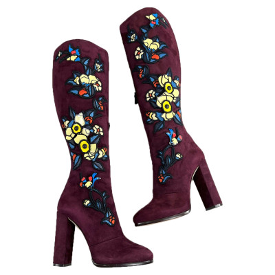 Dsquared2 Boots Leather in Bordeaux