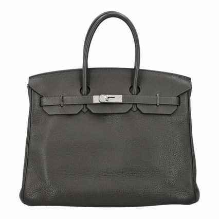 HERMÈS Women's Birkin Bag 35 Leather in Grey | Second Hand