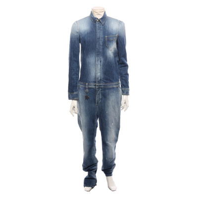 Armani Jeans Jumpsuit Katoen in Blauw