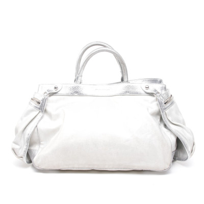 Jil Sander Handtasche aus Baumwolle in Weiß