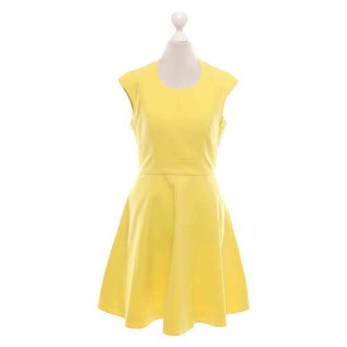 KAREN MILLEN Dames Kleid in Gelb in Maat: UK 10