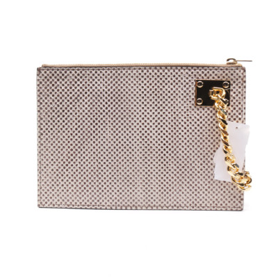 Sophie Hulme Clutch Bag Leather in White