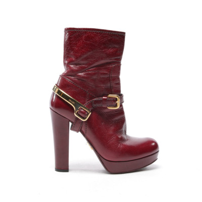 Prada Ankle boots Leather in Red