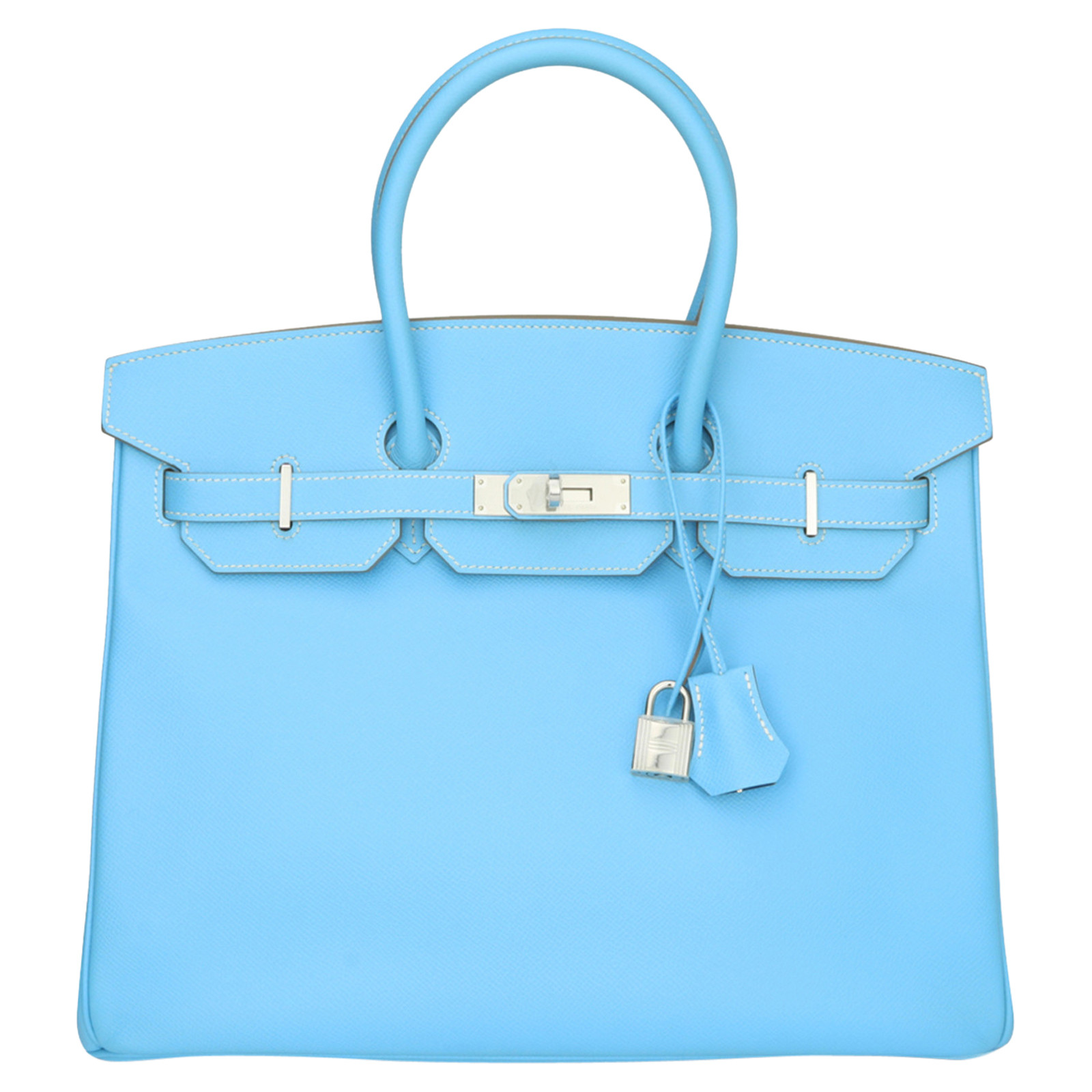 HERMÈS Women's Birkin Bag 35 aus Leder in Blau | Second Hand