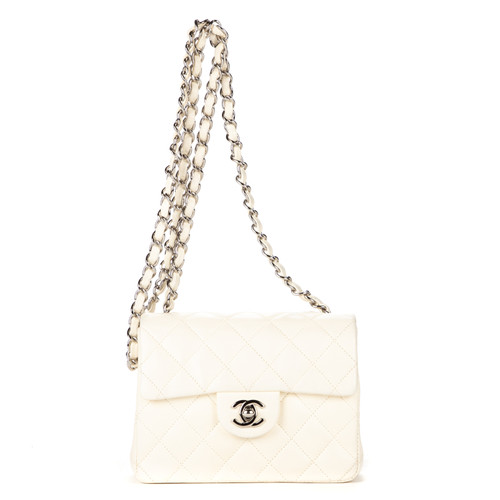 CHANEL Damen Classic Flap Bag Mini Square in Weiß