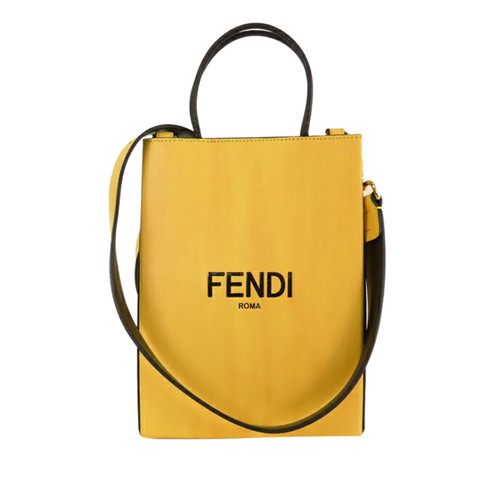 FENDI Donna Umhängetasche aus Leder in Gelb | Seconda Mano
