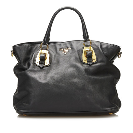 PRADA Women's Shoulder bag Leather in Black | Second Hand