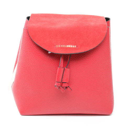 COCCINELLE Women's Backpack Leather in Red | Second Hand