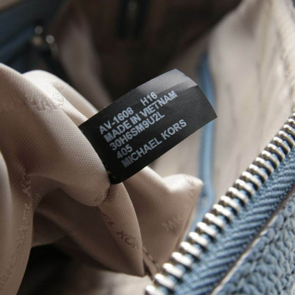 MICHAEL KORS Women's Handbag Leather in Blue | Second Hand