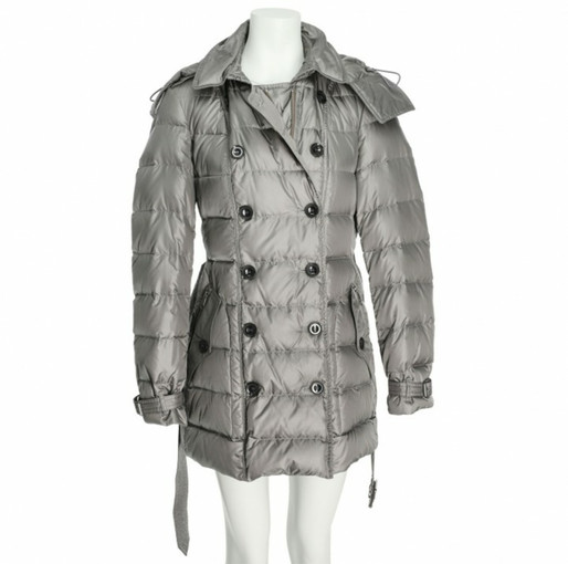 BURBERRY Damen Jacke/Mantel in Grau Größe: L | Second Hand