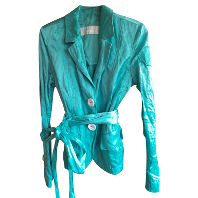 Airfield Top Cotton in Turquoise
