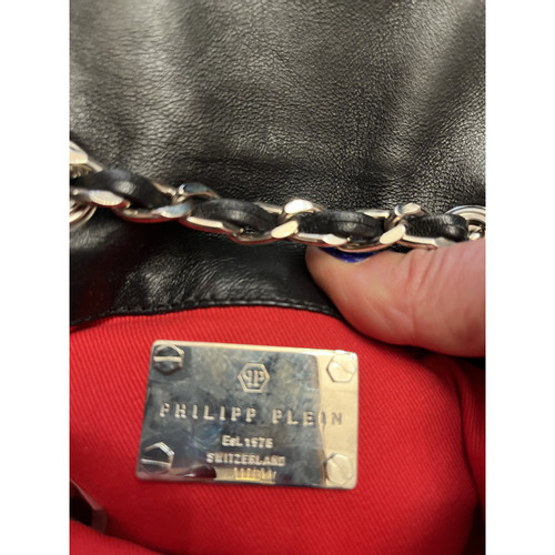 PHILIPP PLEIN Damen Umhängetasche aus Leder in Schwarz