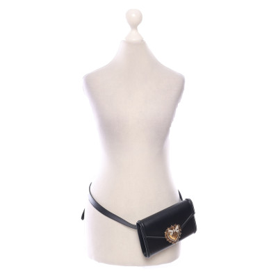 Dolce & Gabbana Devotion Belt Bag aus Leder in Schwarz
