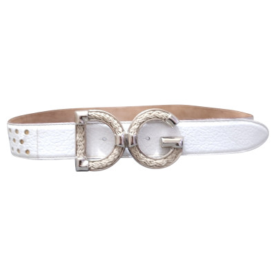 Dolce & Gabbana Gürtel aus Leder in Weiß